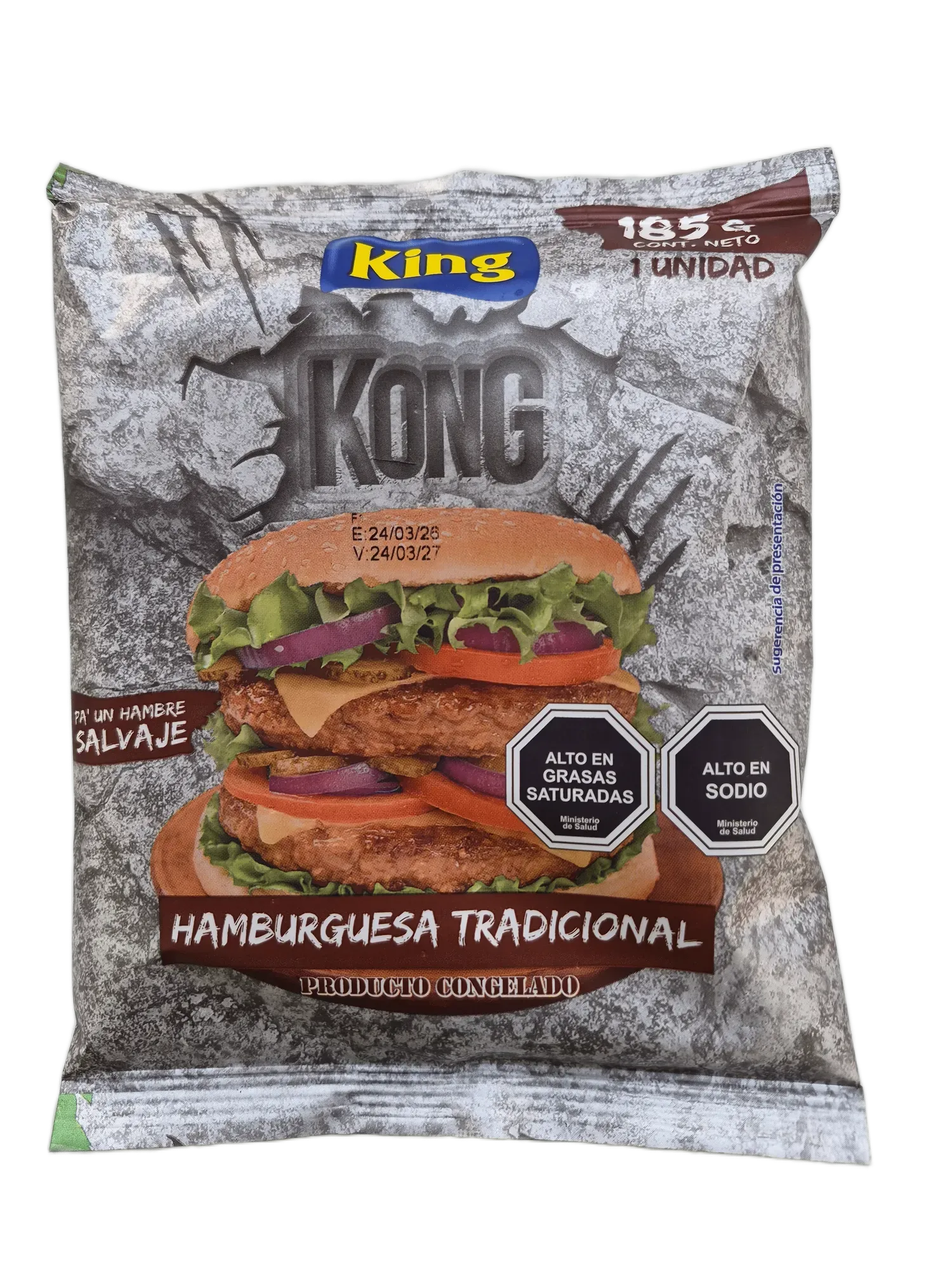 Hamburguesa de Vacuno Kong 185g