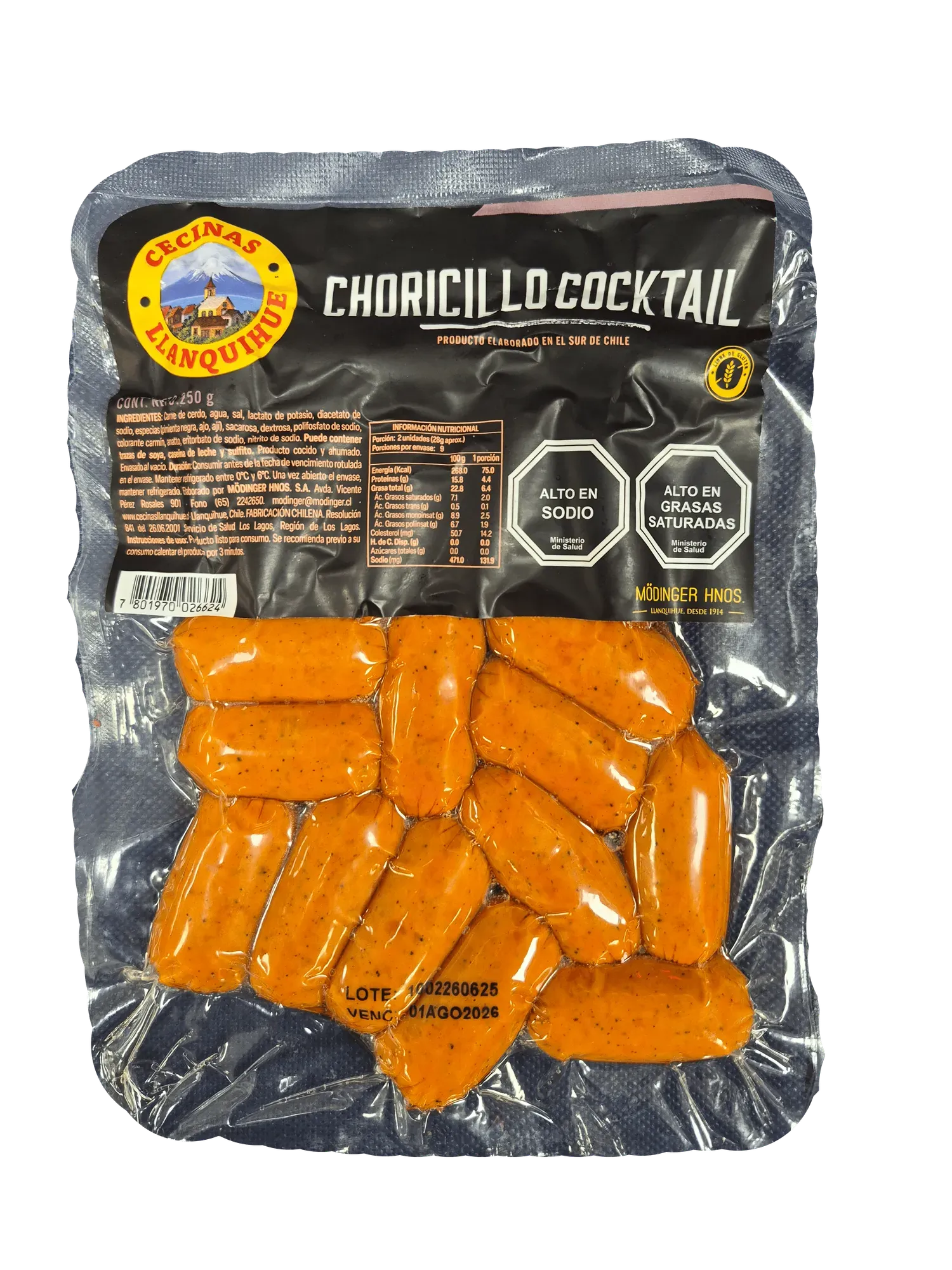 Choricillo Cocktail Llanquihue 250g