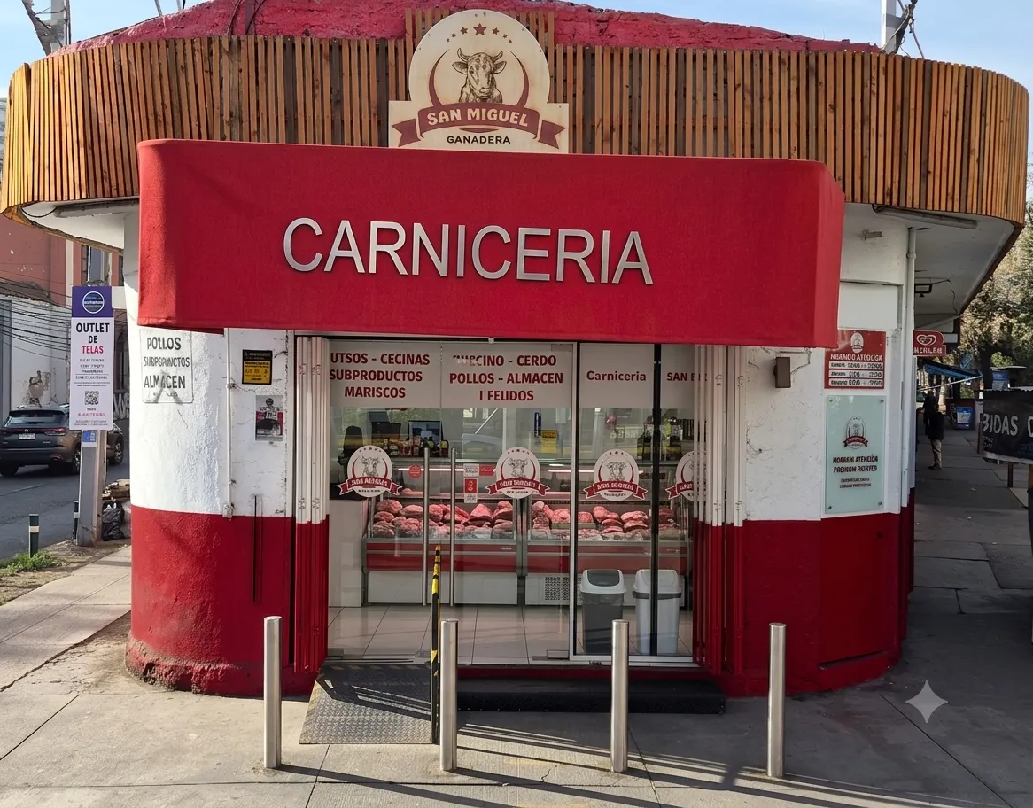 Fachada del local de Ganadera San Miguel en Gran Avenida José Miguel Carrera 4202